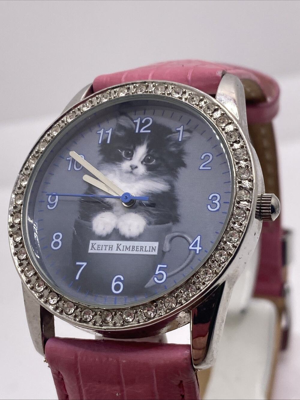 Keith Kimberlin Womens Cat Watch Scratches Works New Battery